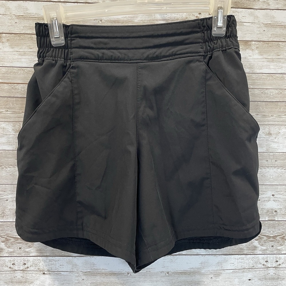 Columbia Womens S Shorts Black Running Jogging Hiking 2-In-1 Built‎ in Underwear